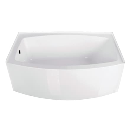 Alcove Bathtubs, 60 L, 37 W, White, Acrylic